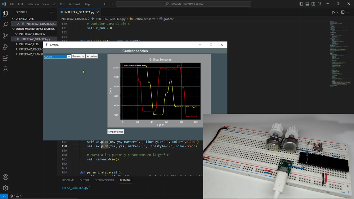 Interfaz Gráfica en Python Gráfica Pic C Compiler MICROCHIPOTLE